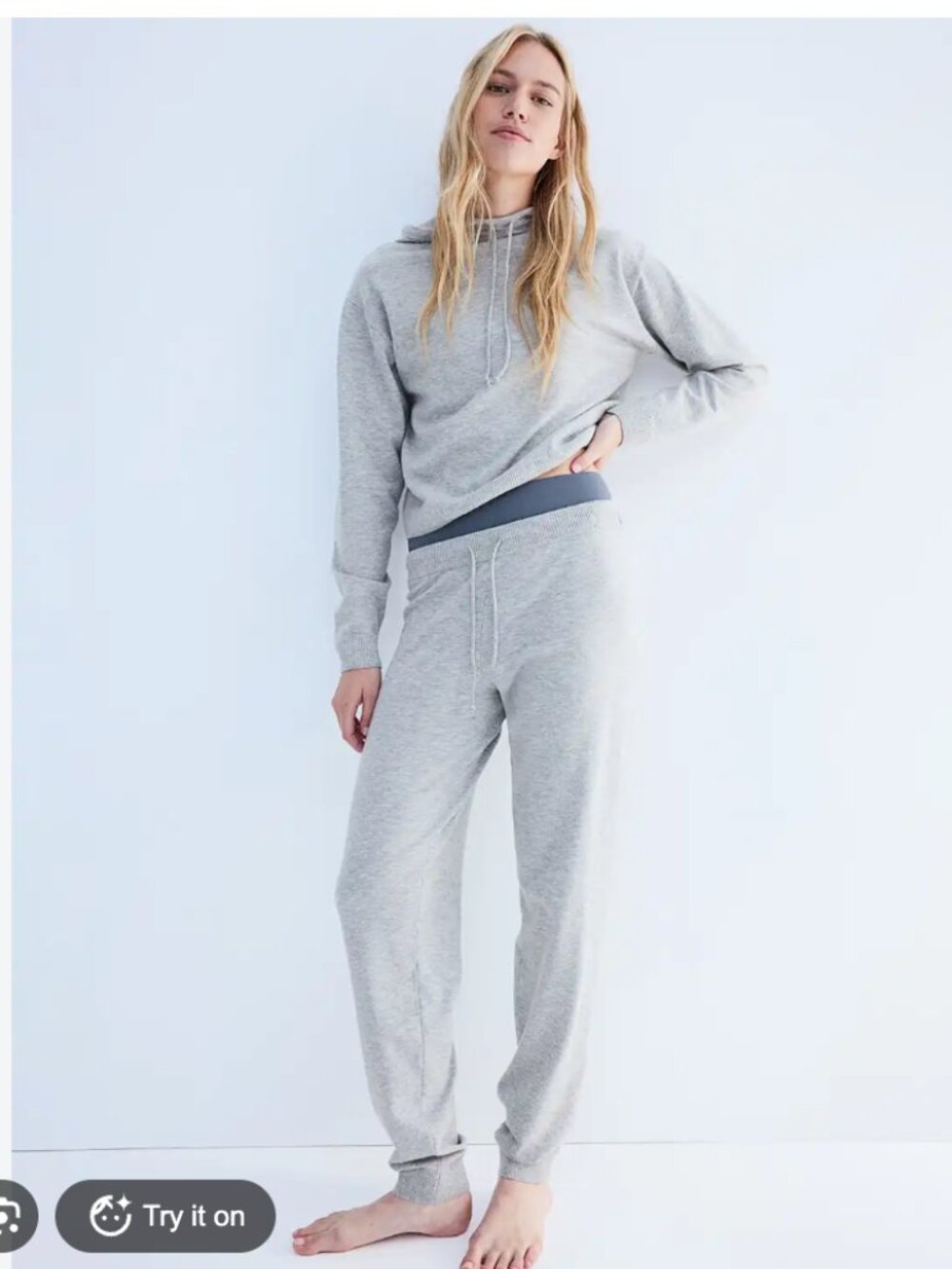 H&M Womens Gray Knit Jogger Pants NWT Small